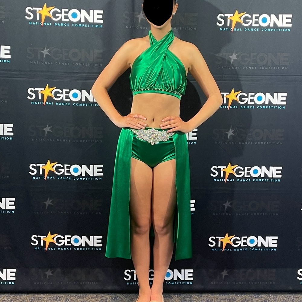 Emerald Green Lyrical Solo Costume